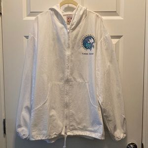 White cotton hooded jacket. Bought in Hawaii